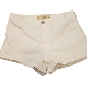 Hollister Women White Jean Short Shorts Size 7/28
